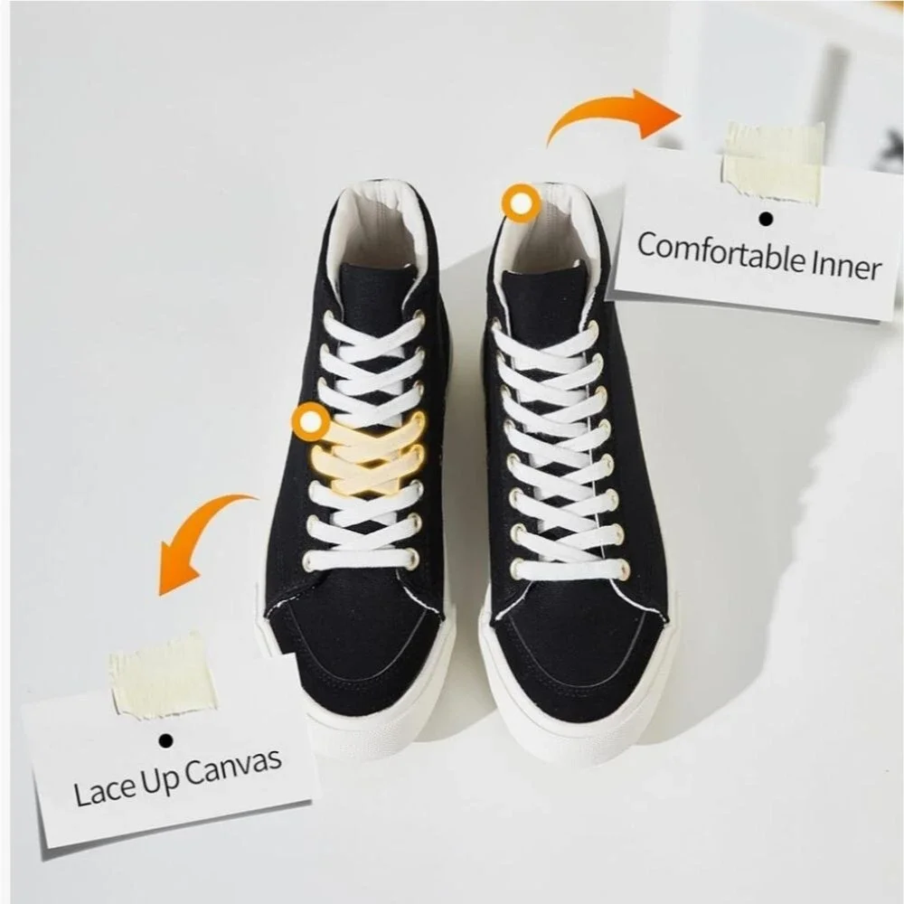 Men's/Women's High Top Canvas Non Slip Casual Sneakers - NIP